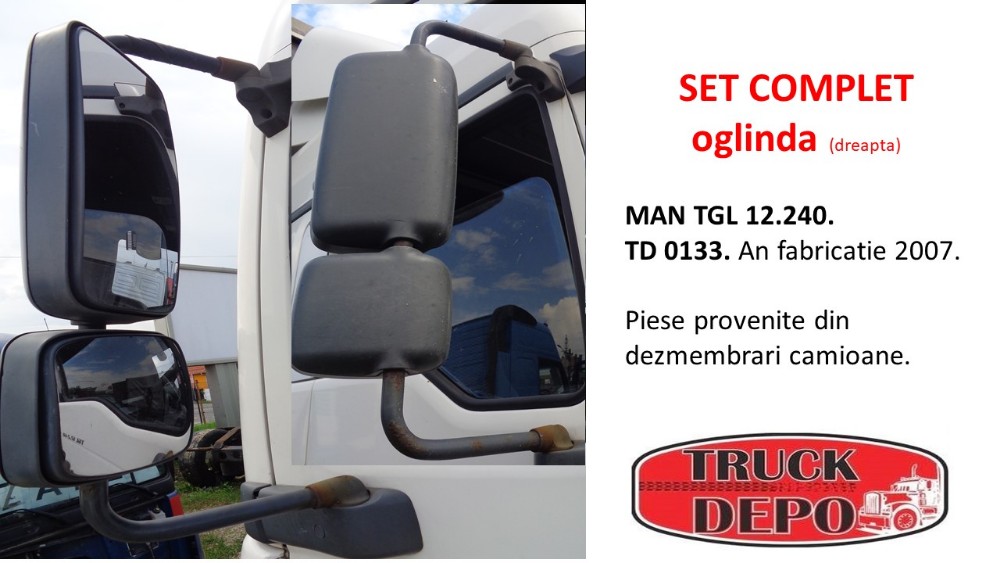 dezmembrari camion SET COMPLET oglinda (dreapta) MAN TGL 12.240.